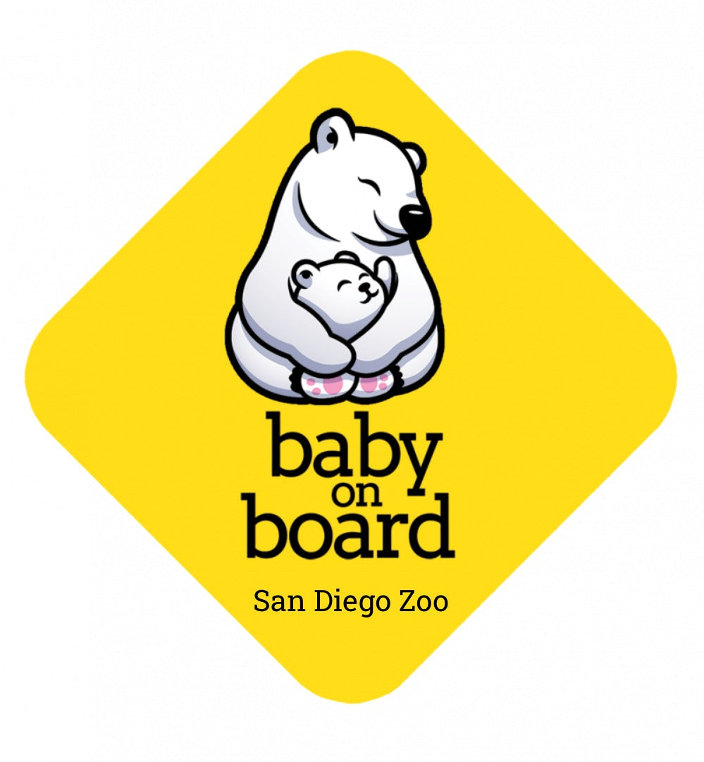 Baby on Board Polar Bear with Mom