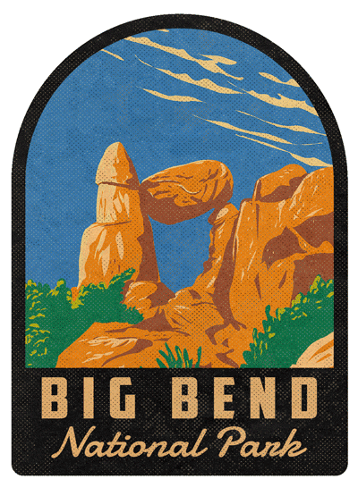 Big Bend National Park Balanced Rock Vintage Travel Air Freshener
