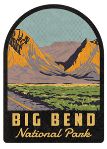 Big Bend National Park Chisos Mountain Vintage Travel Air Freshener