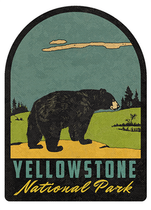 Yellowstone National Park Black Bear Vintage Travel Air Freshener