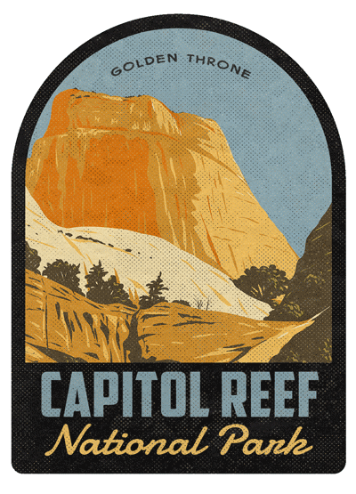 Capitol Reef National Park Golden Throne Vintage Travel Air Freshener
