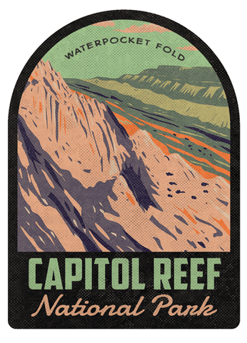 Capitol Reef National Park Waterpocket Fold Vintage Travel Air Freshener