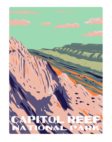 Capitol Reef National Park Waterpocket Fold WPA Air Freshener