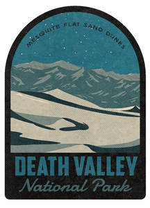 Death Valley National Park Night at Mesquite Flat Sand Dunes Vintage Travel Air Freshener