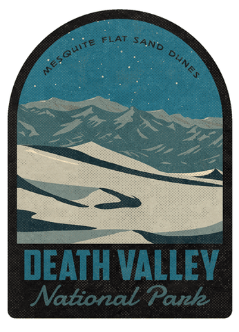 Death Valley National Park Night at Mesquite Flat Sand Dunes Vintage Travel Air Freshener