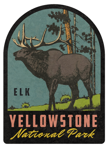 Yellowstone National Park Elk Vintage Travel Air Freshener
