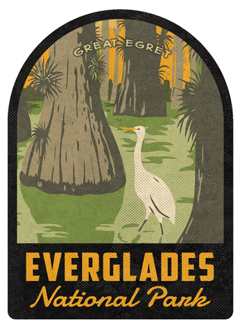 Everglades National Park Great Egret Vintage Travel Air Freshener
