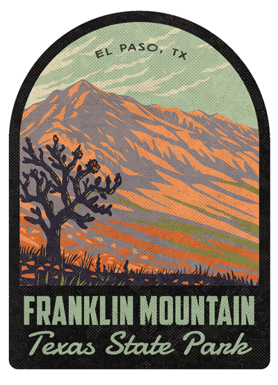 Franklin Mountains State Park Vintage Travel Air Freshener