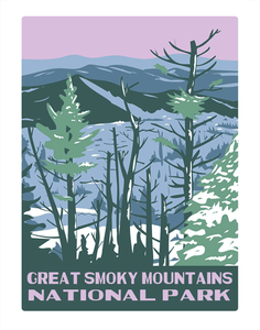 Great Smoky Mountain National Park Winter WPA Air Freshener