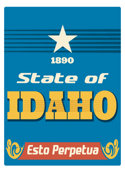 Idaho Retro State Motto Air Freshener