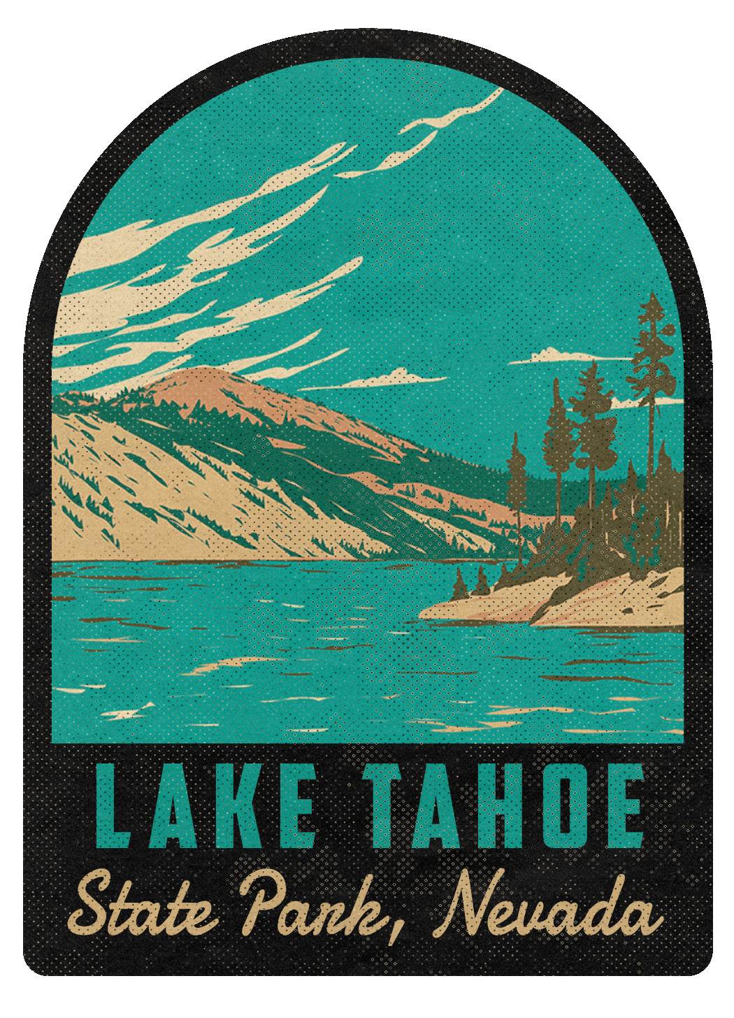 Lake Tahoe Nevada State Park Vintage Travel Air Freshener