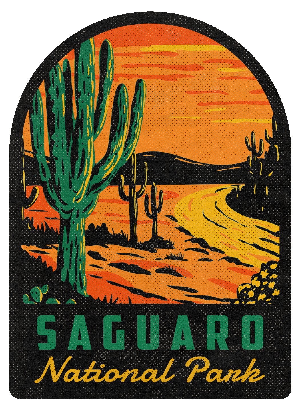 Saguaro National Park - At Dusk Vintage Travel Air Freshener