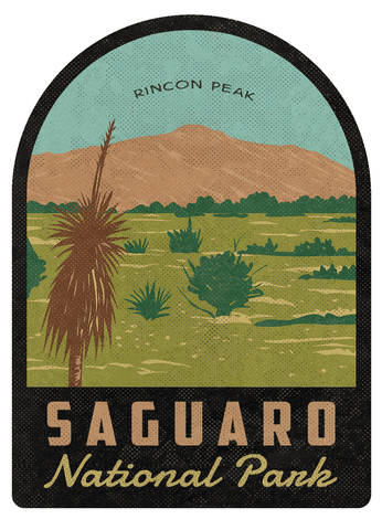 Saguaro National Park - Rincon Peak Vintage Travel Air Freshener