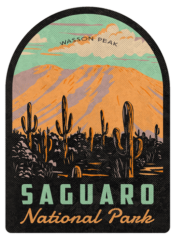 Saguaro National Park - Wasson Peak Vintage Travel Air Freshener