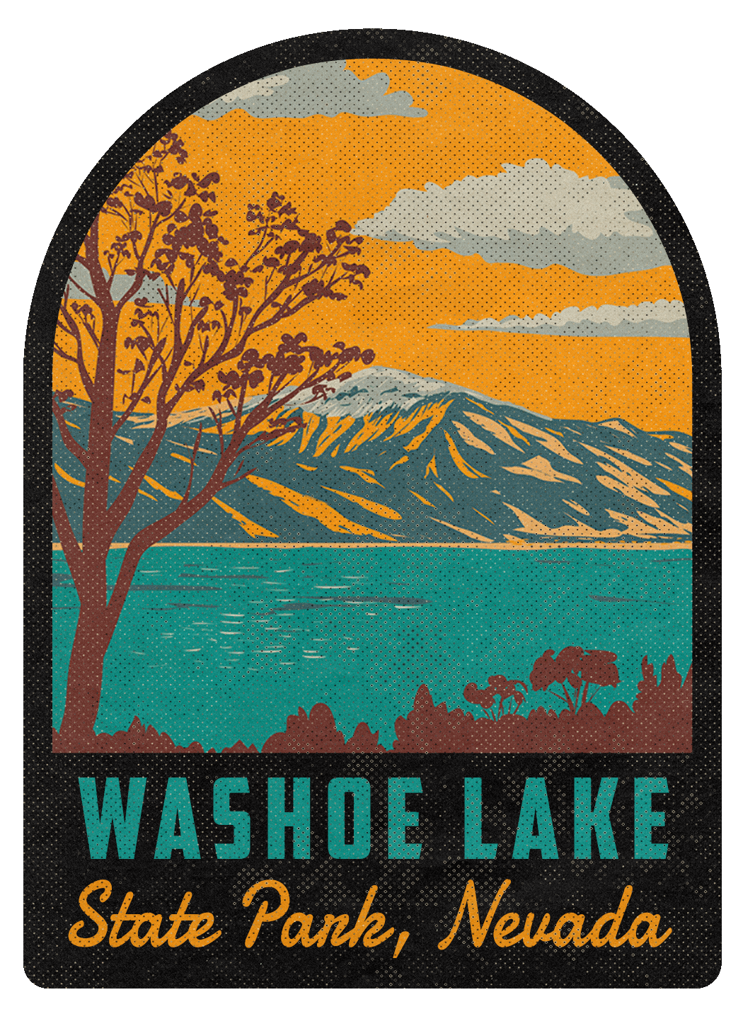 Washoe Lake State Park Vintage Travel Air Freshener