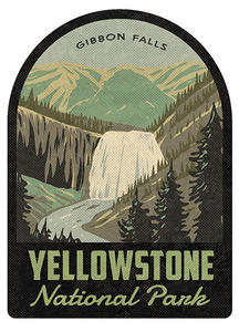 Yellowstone National Park Gibbon Falls Vintage Travel Air Freshener
