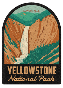 Yellowstone National Park Lower Falls Vintage Travel Air Freshener