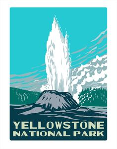 Yellowstone National Park Castle Geyser WPA Air Freshener