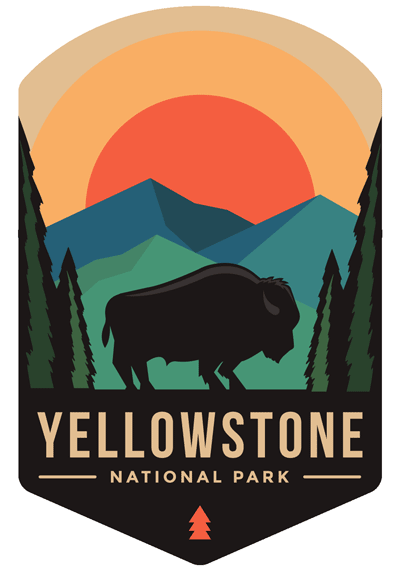 Yellowstone National Park Large Bison Dark Silhouette Air Freshener