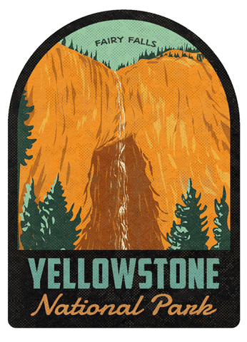 Yellowstone National Park Fairy Falls Vintage Travel Air Freshener