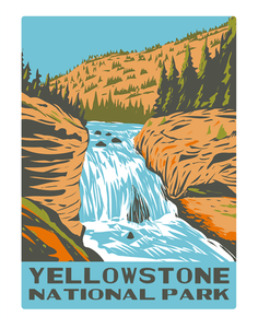 Yellowstone National Park Firehole Falls WPA Air Freshener