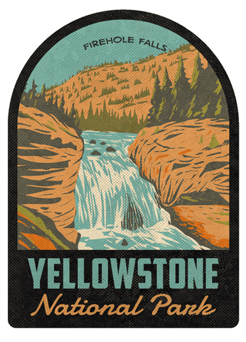 Yellowstone National Park Firehole Falls Vintage Travel Air Freshener