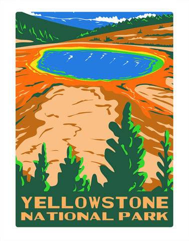Yellowstone National Park Grand Prismatic WPA Air Freshener