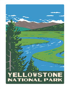 Yellowstone National Park Hayden Valley WPA Air Freshener