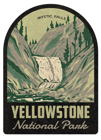 Yellowstone National Park Mystic Falls Vintage Travel Air Freshener