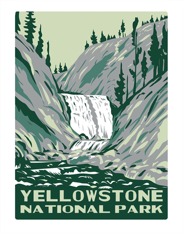 Yellowstone National Park Mystic Falls WPA Air Freshener