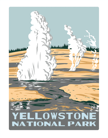Yellowstone National Park Norris Geyser Basin WPA Air Freshener