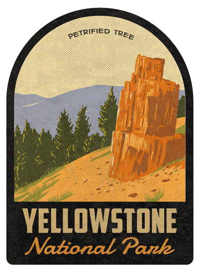 Yellowstone National Park Petrified Tree Vintage Travel Air Freshener