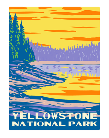 Yellowstone National Park Ribbon Lake WPA Air Freshener