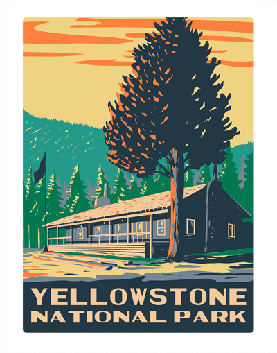 Yellowstone National Park Roosevelt Lodge WPA Air Freshener