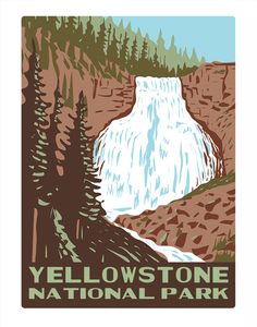 Yellowstone National Park Rustic Falls WPA Air Freshener