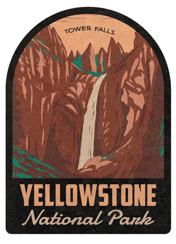 Yellowstone National Park Tower Falls Vintage Travel Air Freshener