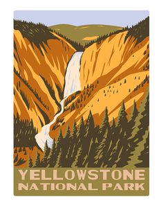 Yellowstone National Park Upper & Lower Falls WPA Air Freshener