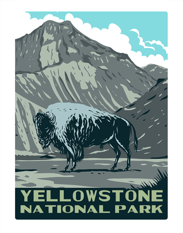 Yellowstone National Park Bison WPA Air Freshener