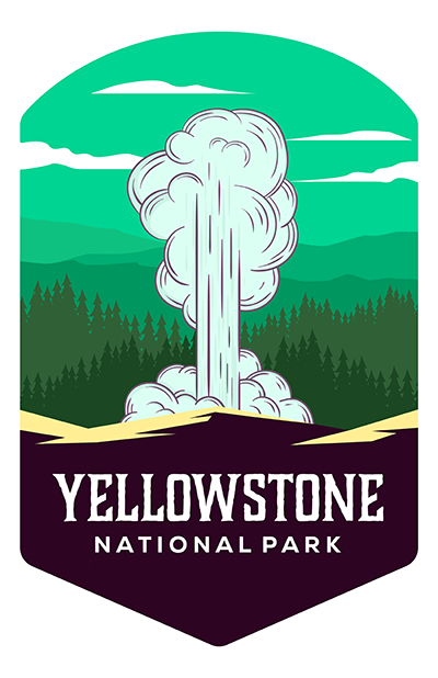 Yellowstone National Park Old Faithful Dark Silhouette Air Freshener