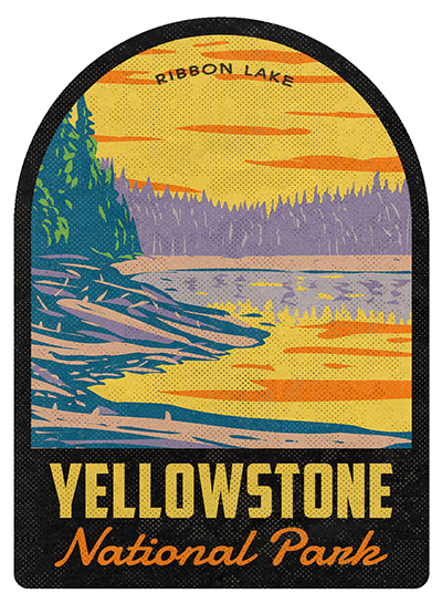 Yellowstone National Park Ribbon Lake Vintage Travel Air Freshener