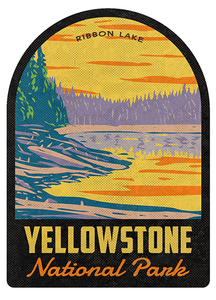 Yellowstone National Park Ribbon Lake Vintage Travel Air Freshener