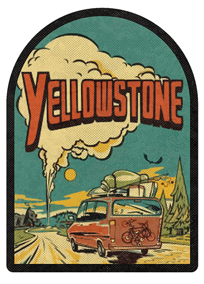 Yellowstone National Park Road Trip Vintage Travel Air Freshener